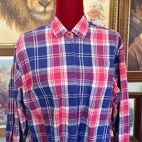 Red White Blue Plaid Partners Mervyns - Picture 4 of 11